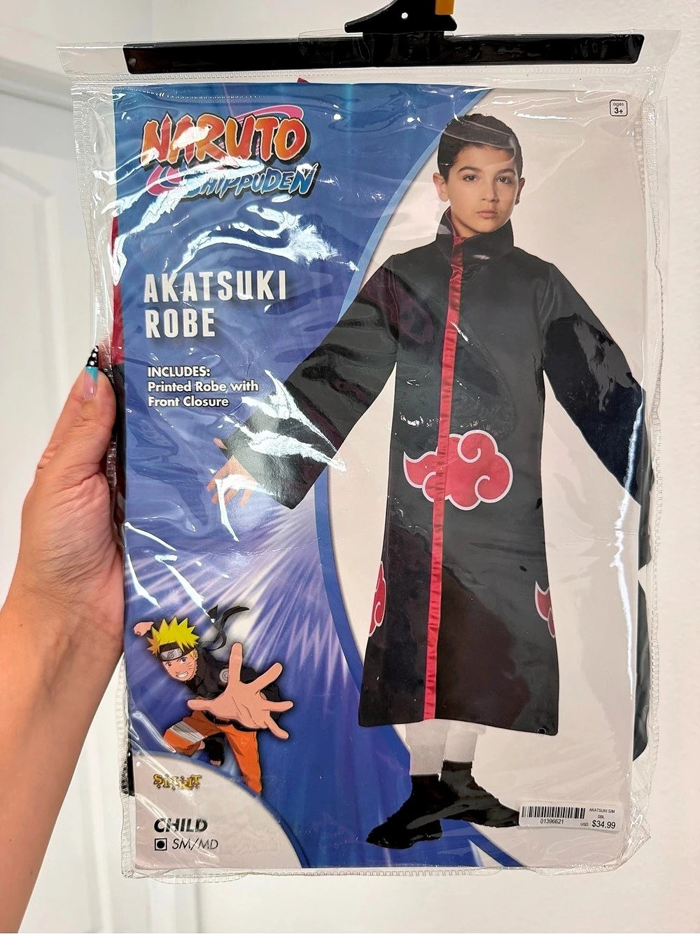 Spirit Halloween Kids Akatsuki Robe - Naruto Shippuden Black & Red